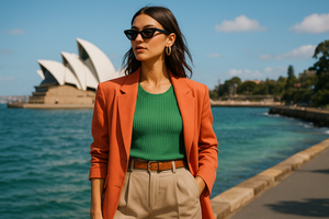 foto in australia met fashion van een vrouw 